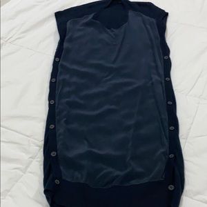 Small All Saints Navy Blue Silk Dress